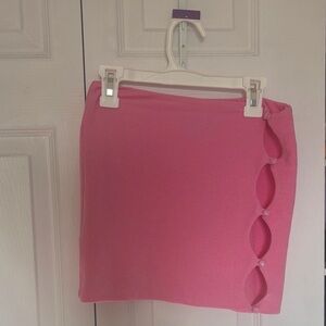 Princess Polly Pink Mini Skirt with Cutout Detail